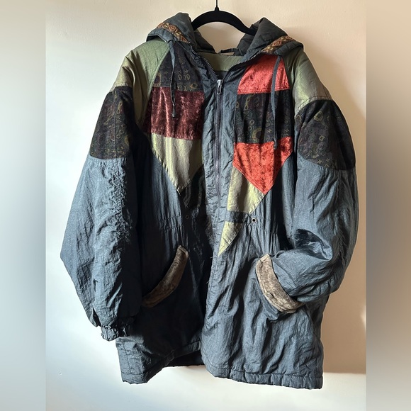 Jackets & Blazers - Vintage Atlantic Highlands Nylon Velvet Full Zip Jacket Bohemian